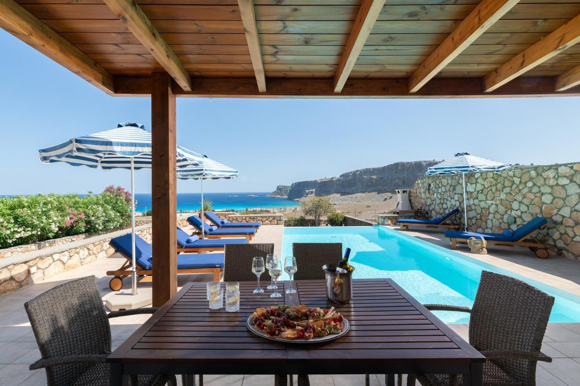 Aegean Blue View With Private Pool And Seaview * Lindos (Rhodes)
